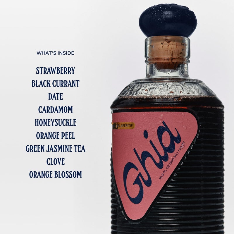 Ghia Non-Alcoholic Berry Apéritif - 500ml (1-Pack) | Botanical Mediterranean-Inspired Spirit Mocktail & Cocktail Mixer with Notes of Strawberry, Black Currant & Rosemary | Vegan, No Added Sugar, No Artificial Flavors - Image 4
